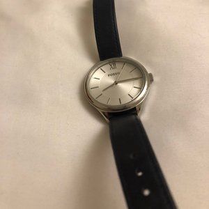 Women's Fossil Deep Blue Leather Watch
